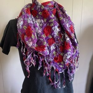 2000s indie skull scarf